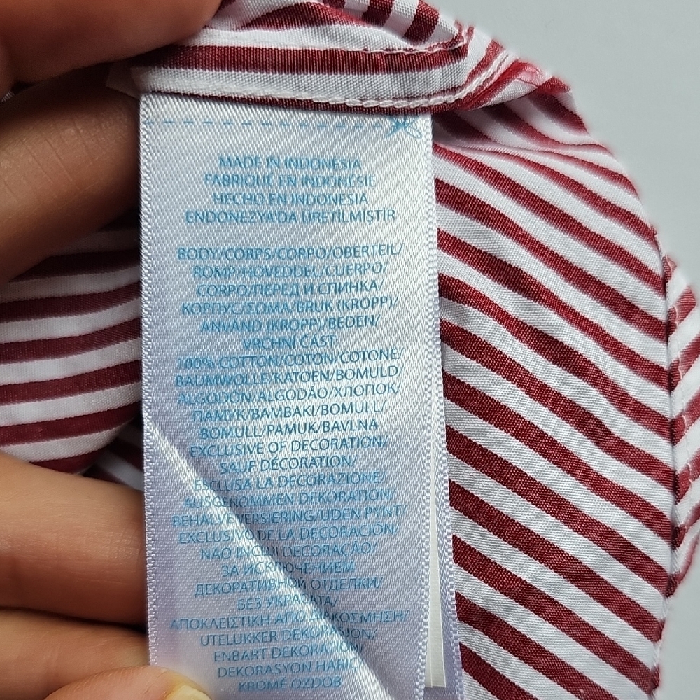 Ralph Lauren Kids Red and White Striped Button Down Shirt - Picture 5 of 9